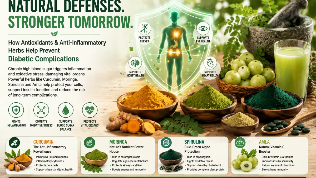 Natural antioxidants and anti-inflammatory herbs protecting cells